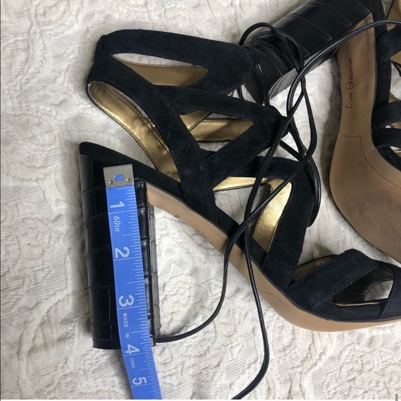 Sam Edelman Yardley Suede Lace Up Heels wedge shoe - Picture 8 of 8